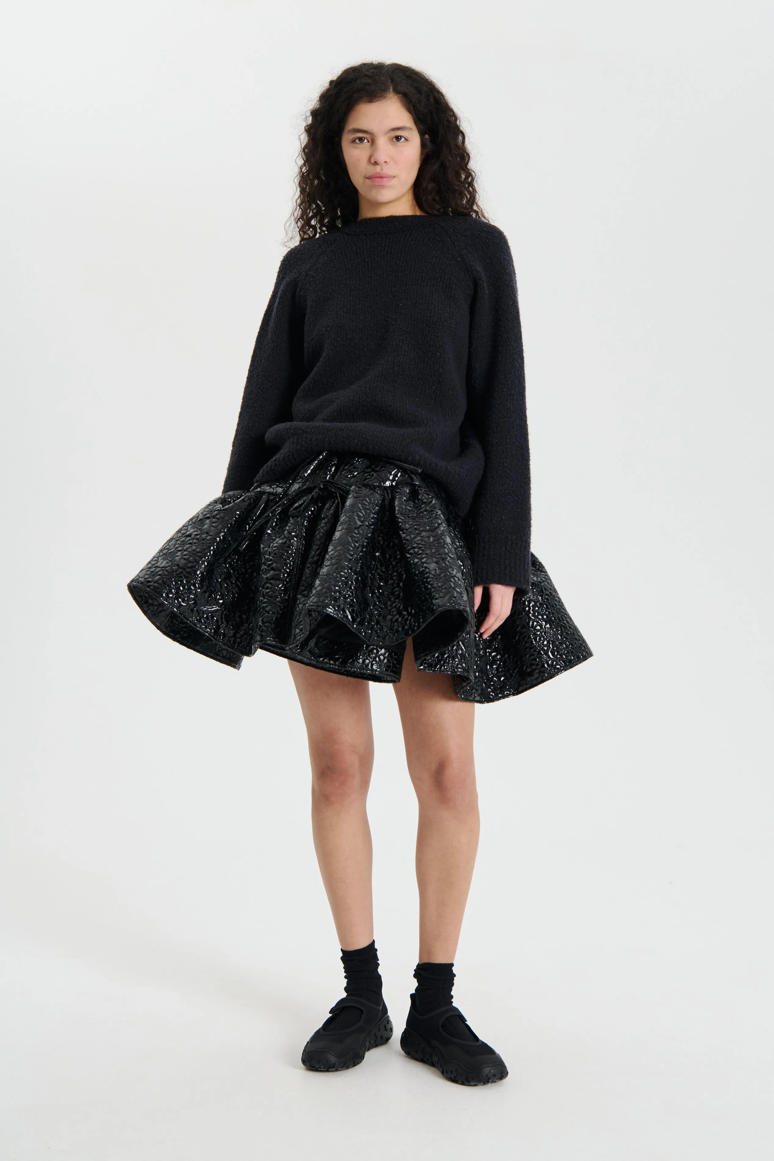 ODALIS | JUMPER BOUCLÉ KNIT BLACK