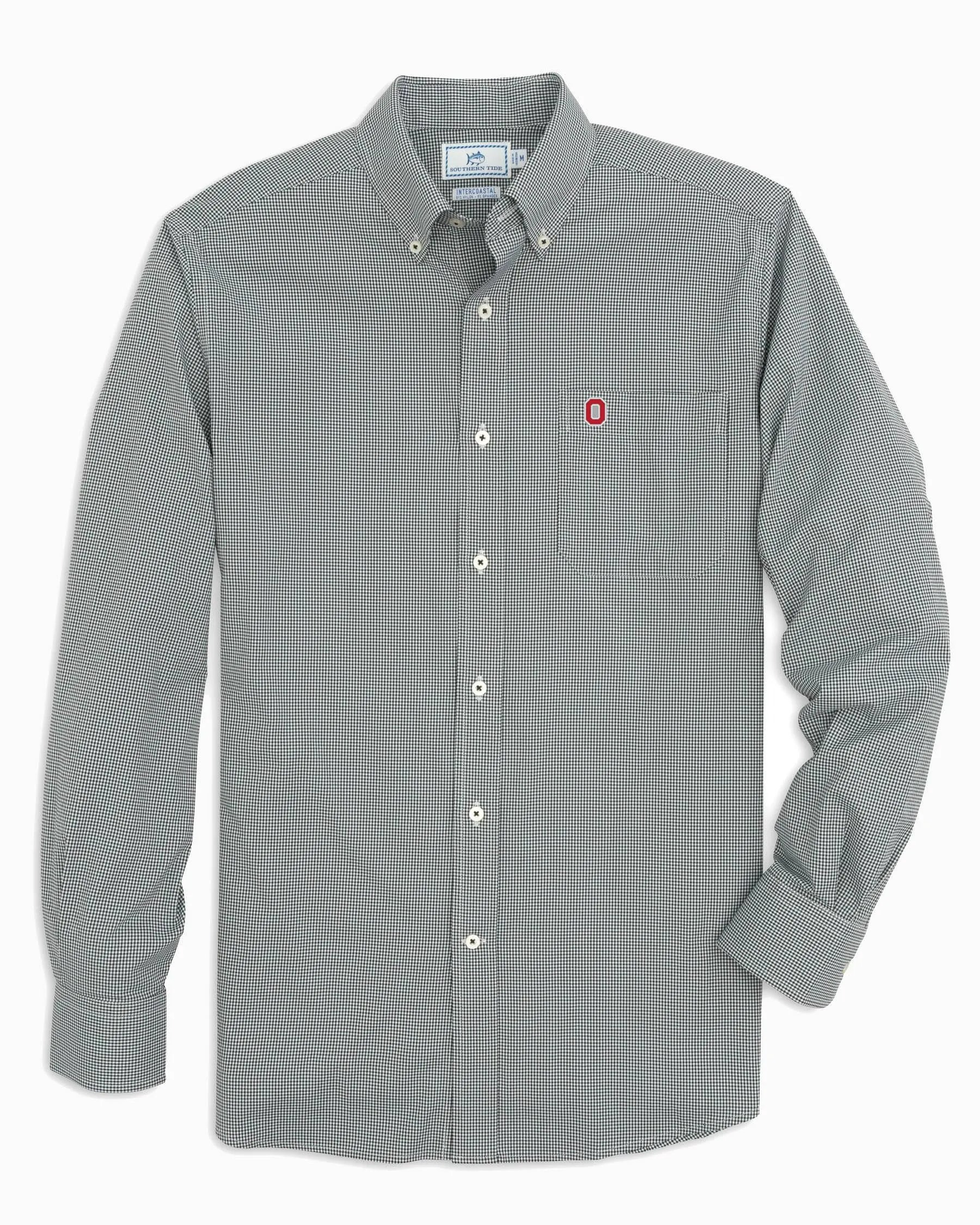 Ohio State Buckeyes Gingham Button Down Shirt