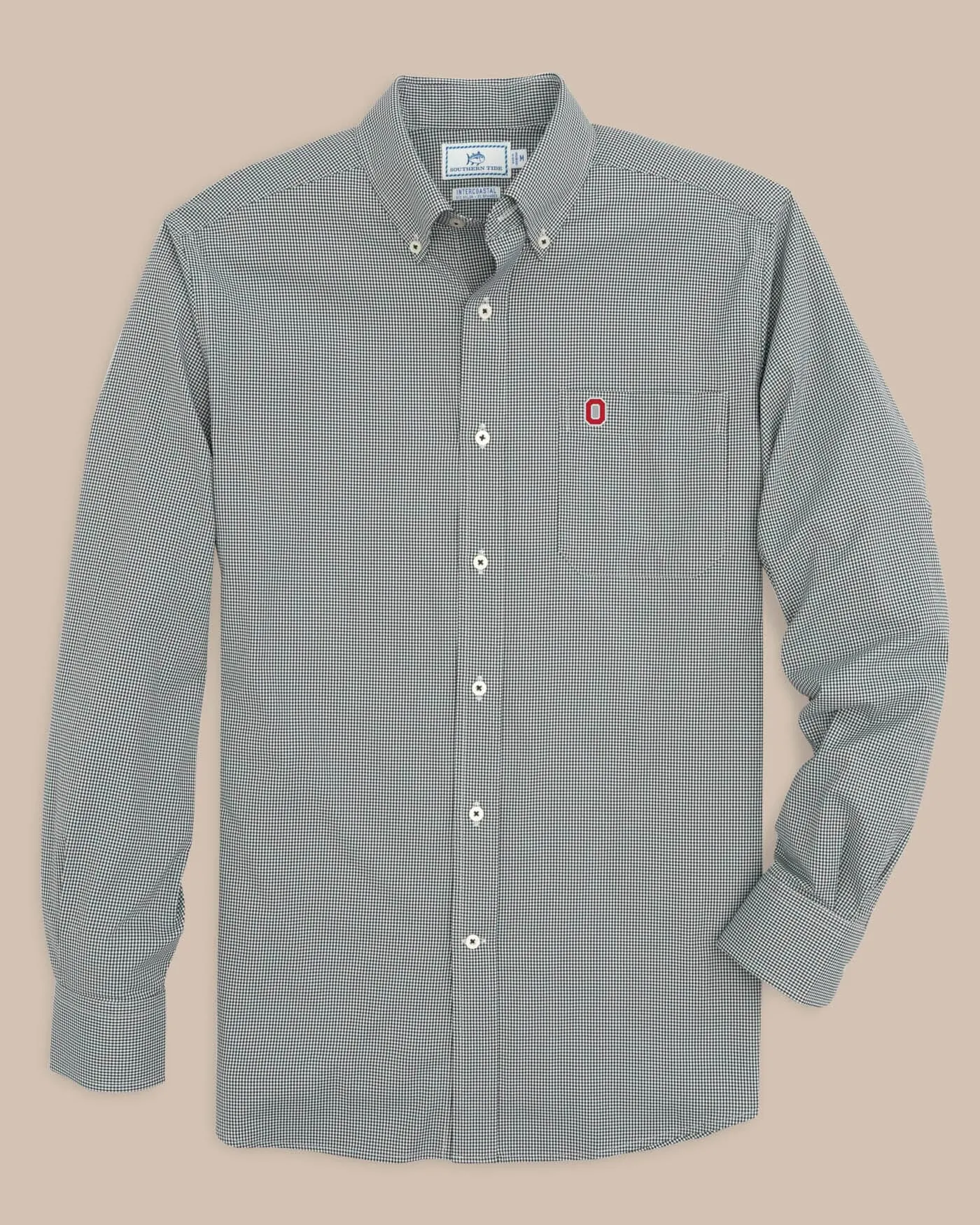 Ohio State Buckeyes Gingham Button Down Shirt