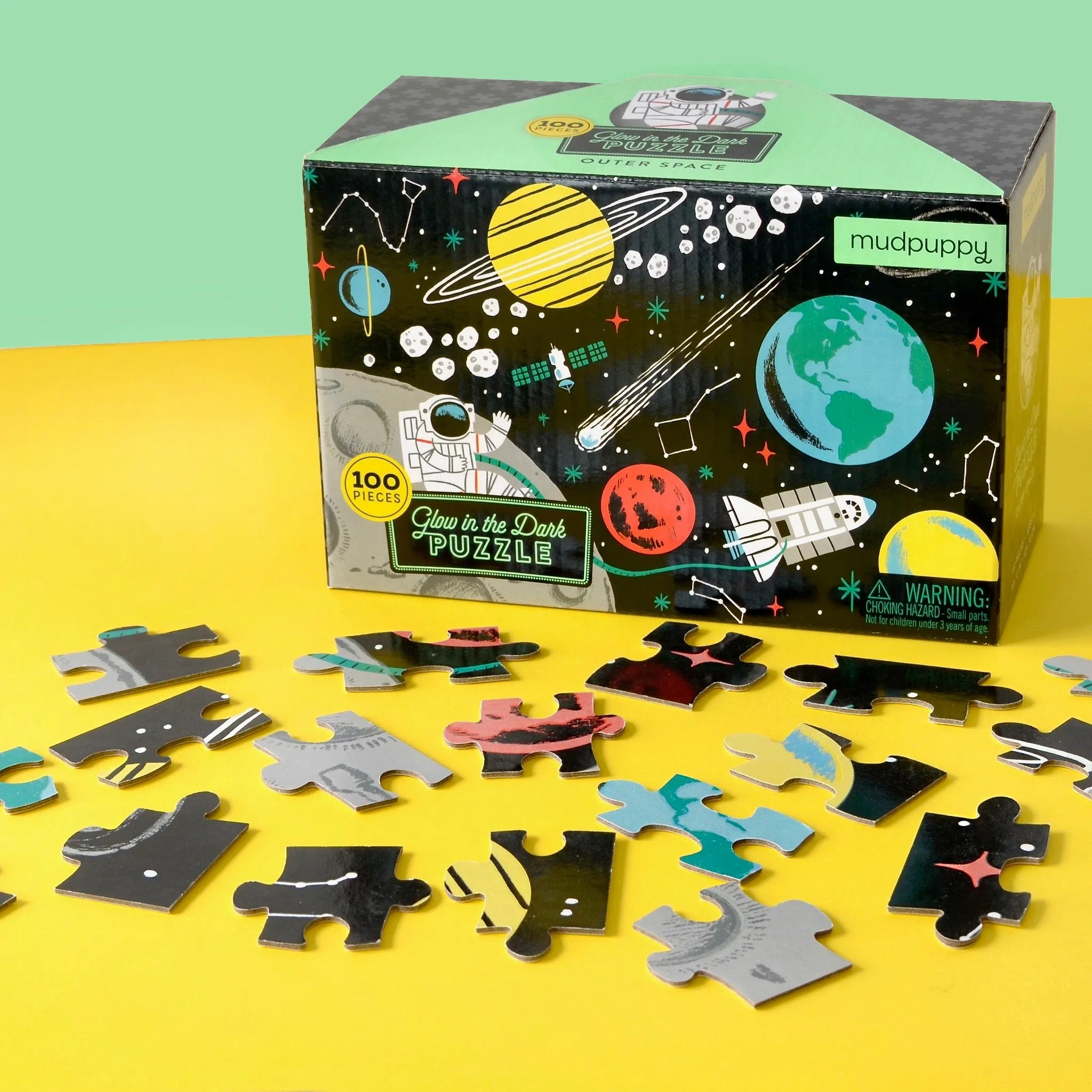 Outer Space Glow-in-the-Dark 100 Piece Puzzle