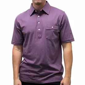 Palmland Solid Textured Short Sleeve Knit Big and Tall Plum