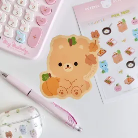 Pumpkin Bear Vinyl Sticker