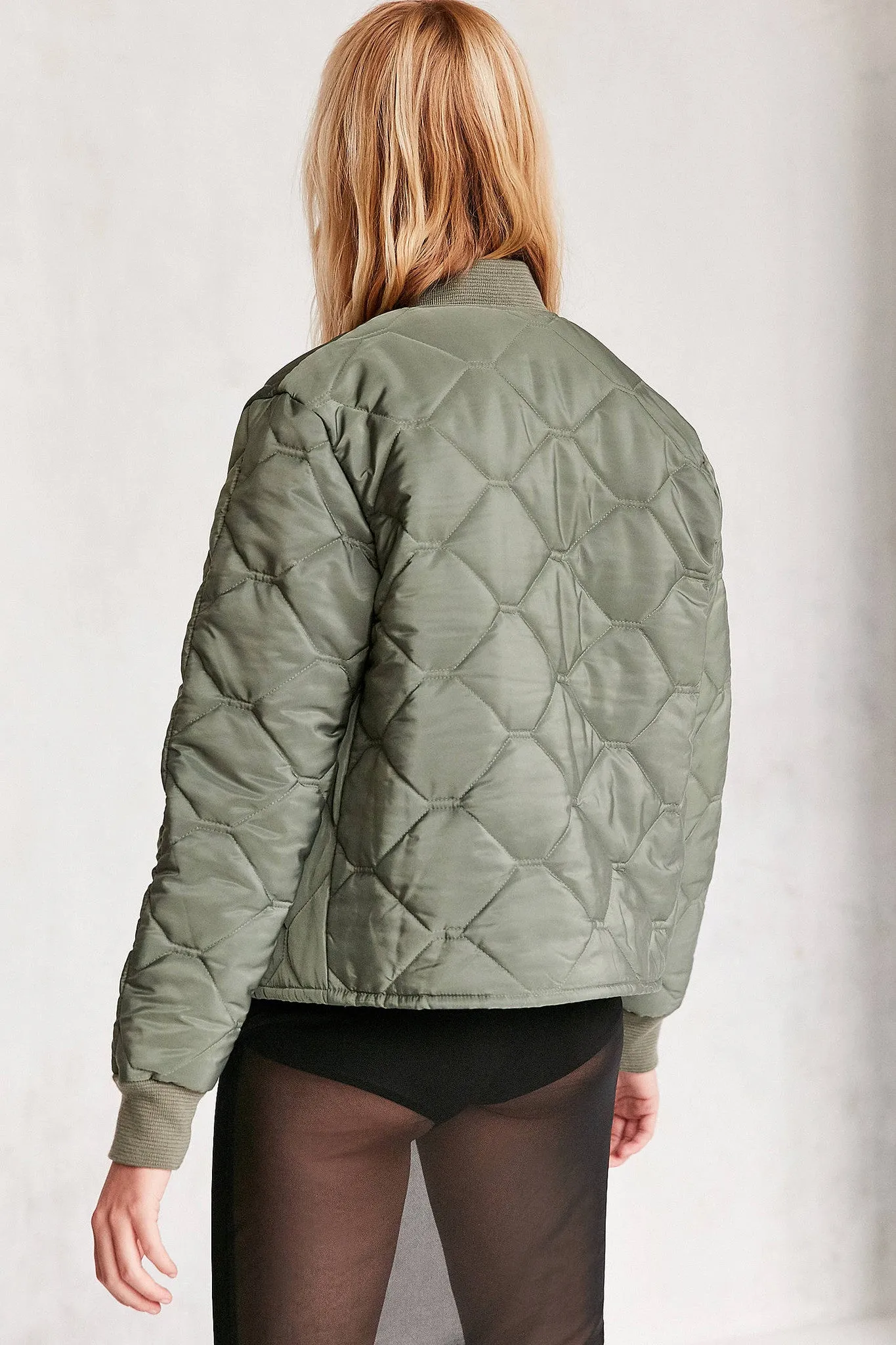 Silence   Noise Quilted Liner Bomber Jacket