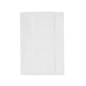 Simonnot Godard White Satin Check Cotton Pocket Square