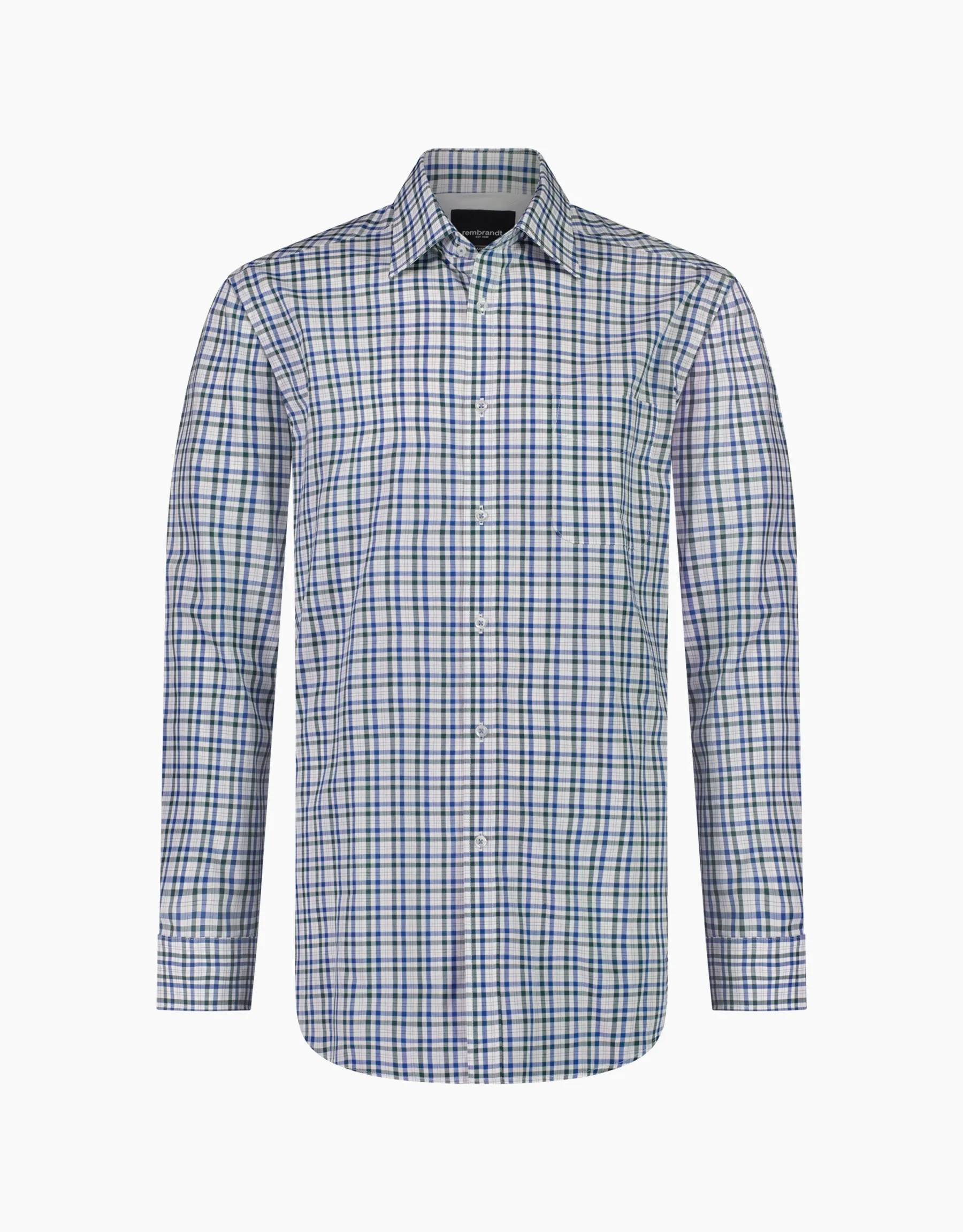 Sinatra Green & Navy Check Shirt