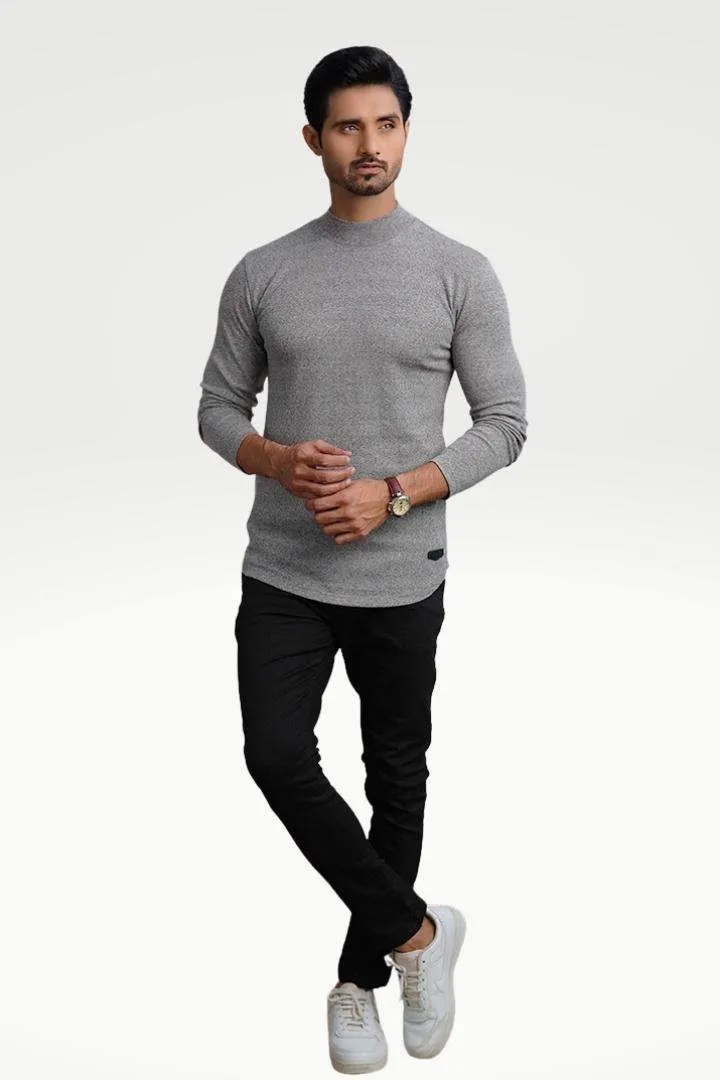 Steel Mirage Mock Neck Sweatshirt