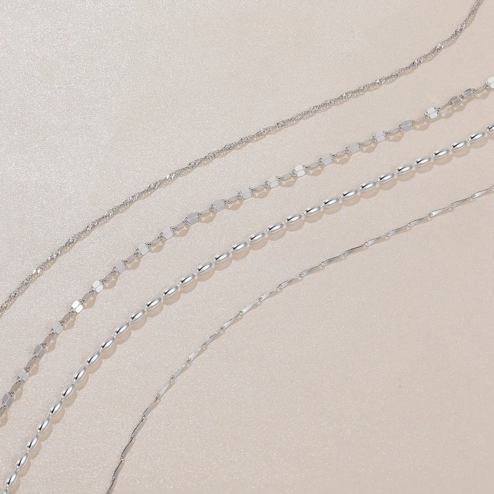 Sterling Silver Imitation Shell Chain