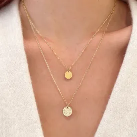 Two Layered Disk Necklace