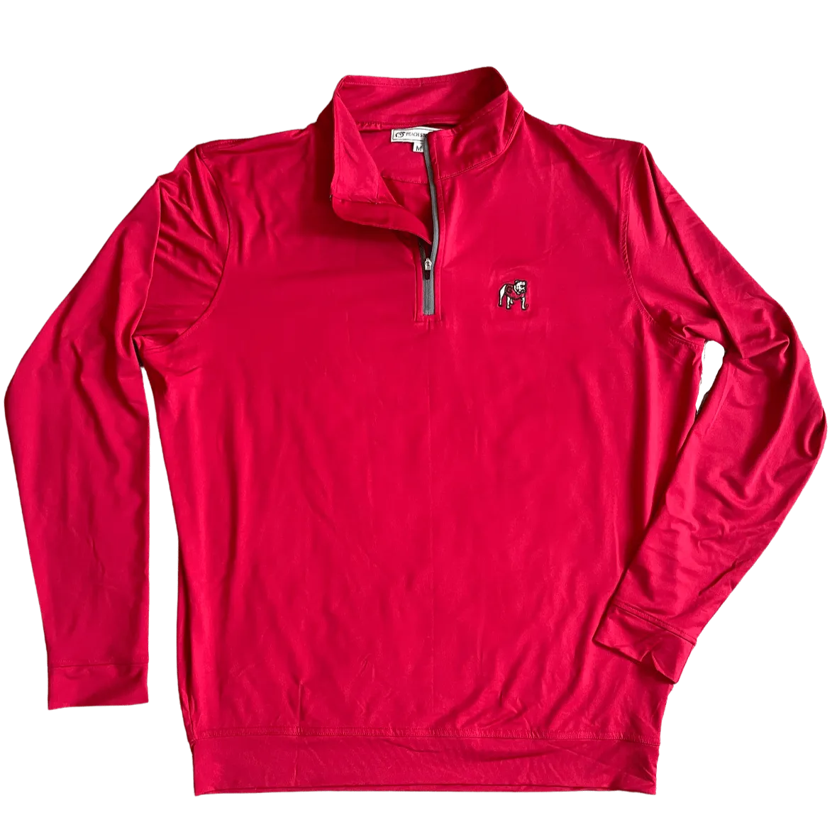 UGA 1/4 Zip Standing Dawg Performance Pullover - Red