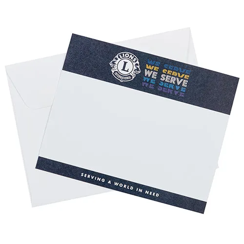 WE SERVE NOTE CARDS 50/SET