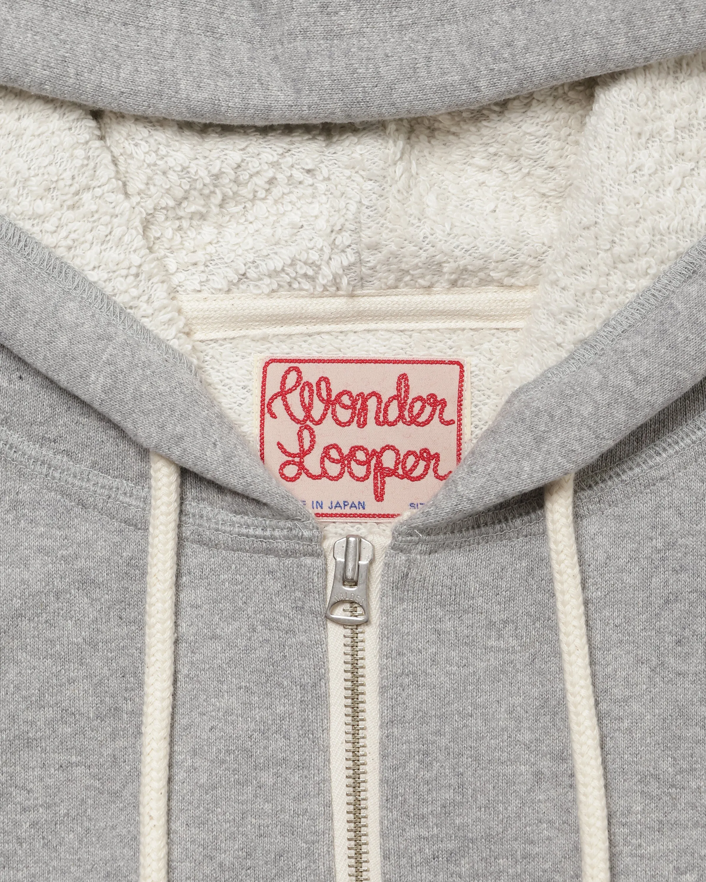 Zip Hoodie - Super Looper French Terry - Heather Grey